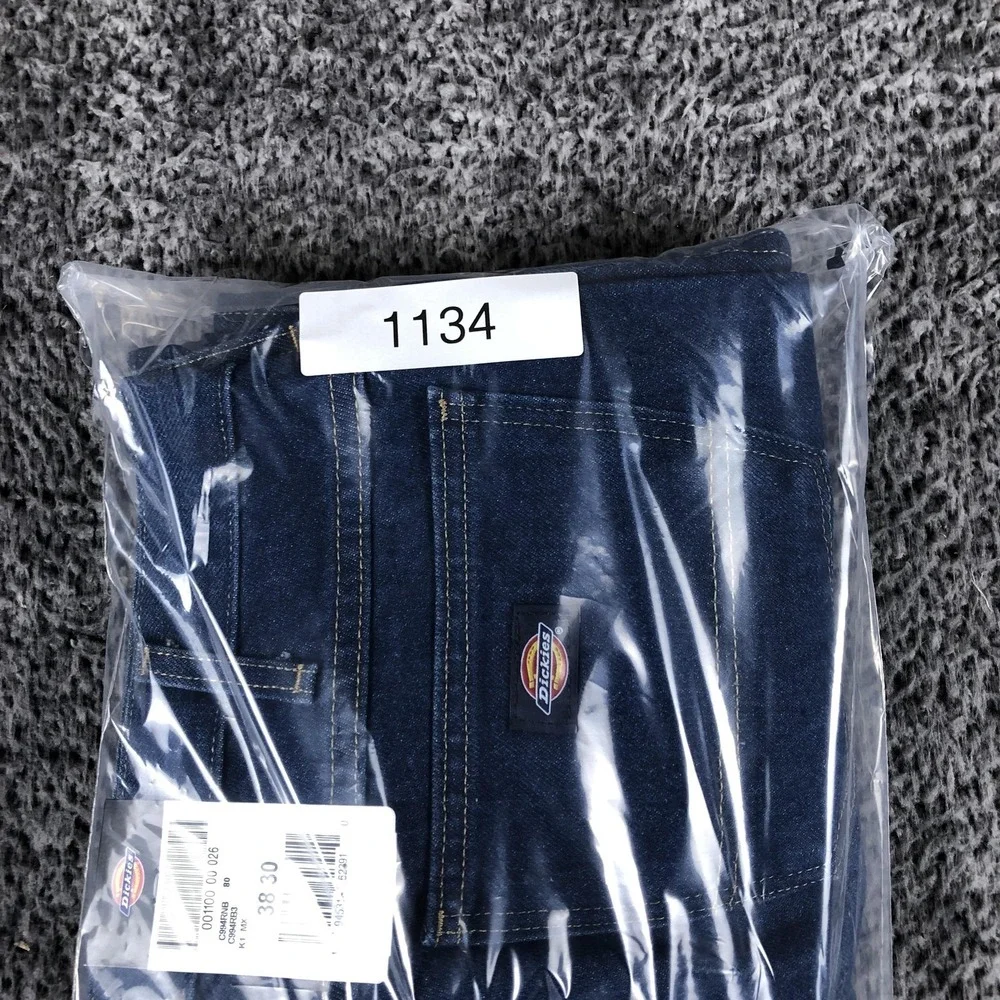 Dickies‎ Jeans Mens 38x30 Blue Regular Fit Straight Denim Medium Wash Workwear